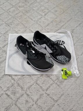 Nike Zoom Rival 6 XC Black Silver Cross Country Spikes Mens 10 DX7999-001 NEW
